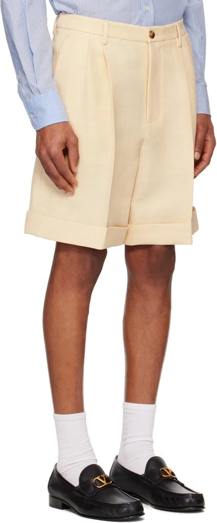 Valentino Beige Rolled Cuff Shorts 2