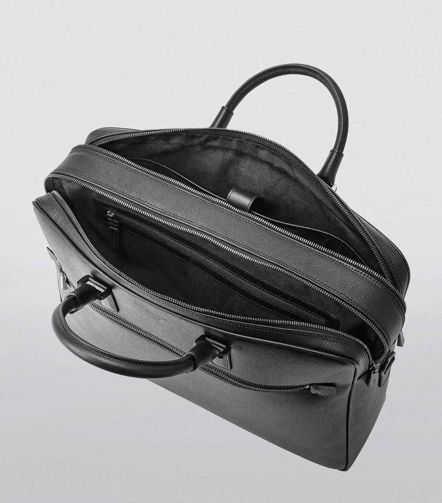 Serapian Leather Double Gusset Briefcase 4