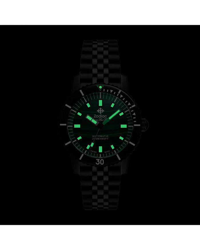 ZODIAC Compression Diver Automatic Black Stainless Steel Watch, 40mm 6