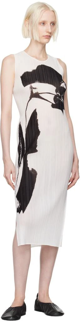 Issey Miyake White Physiotype Midi Dress 4