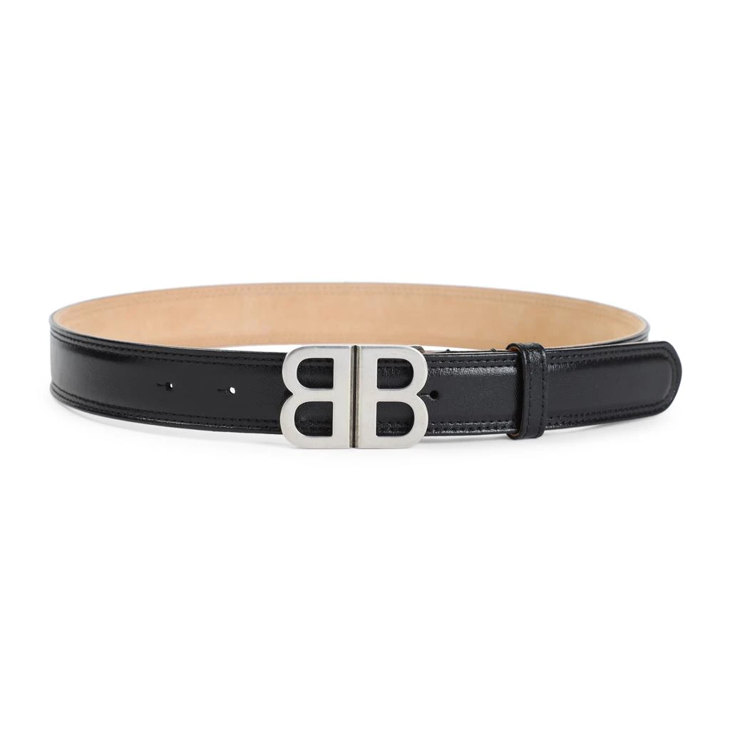 Shop BB 30 BLACK BELT WITH SILVER BUCKLE on Sale at  display picture 3