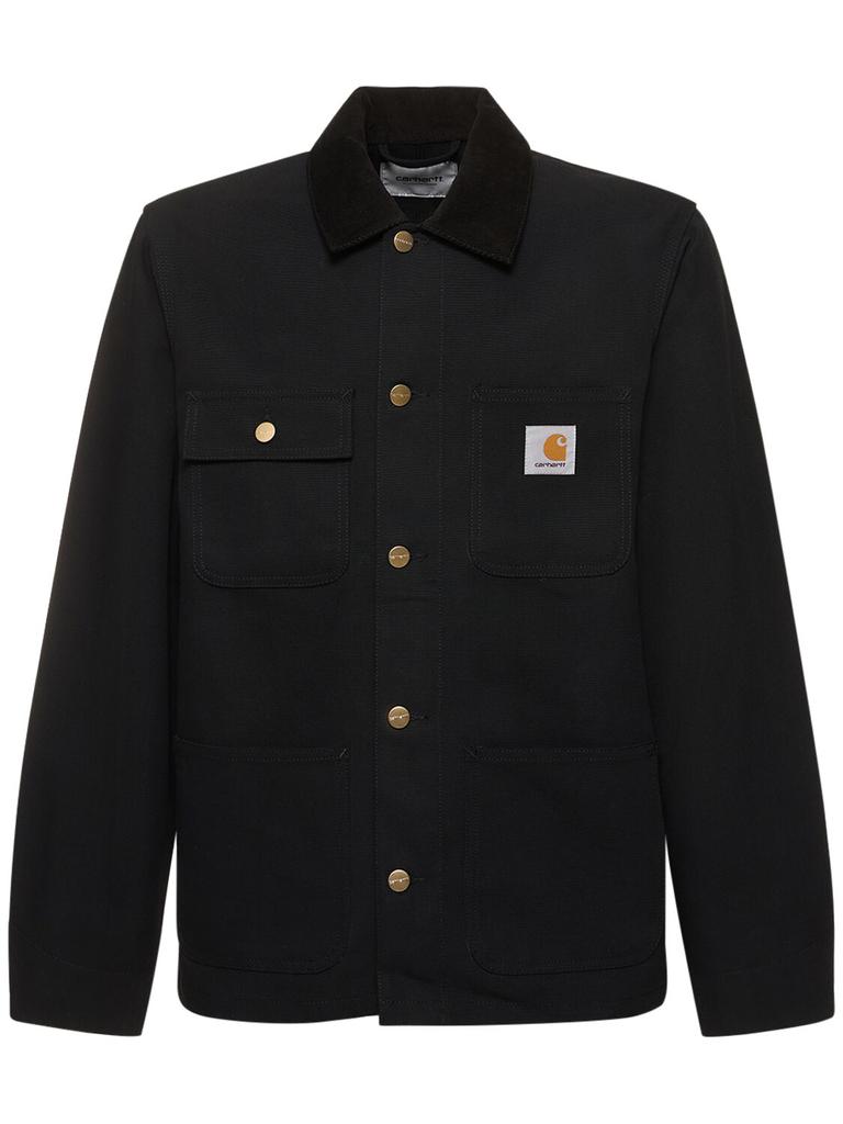 カーハート WIP TRADE MICHIGAN COAT Trade Stripe Michigan Chore Coat - Dollar Green/Black