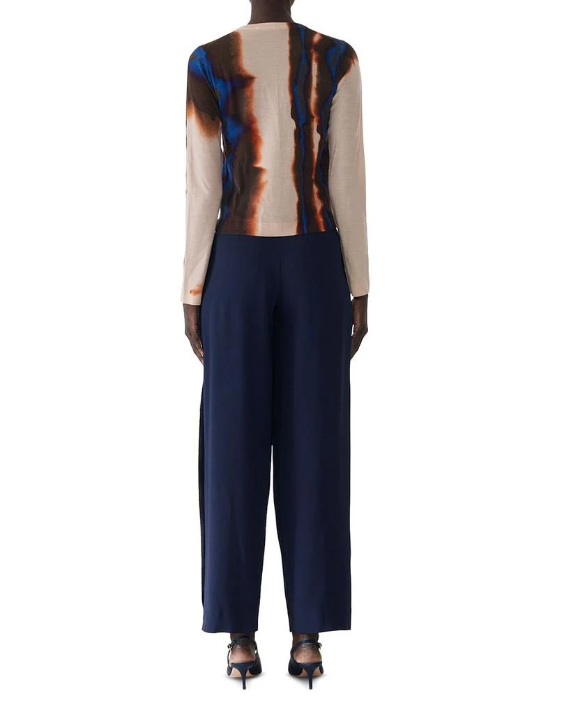 Jason Wu Burned Striped Wool Crewneck Cardigan Sweater 3