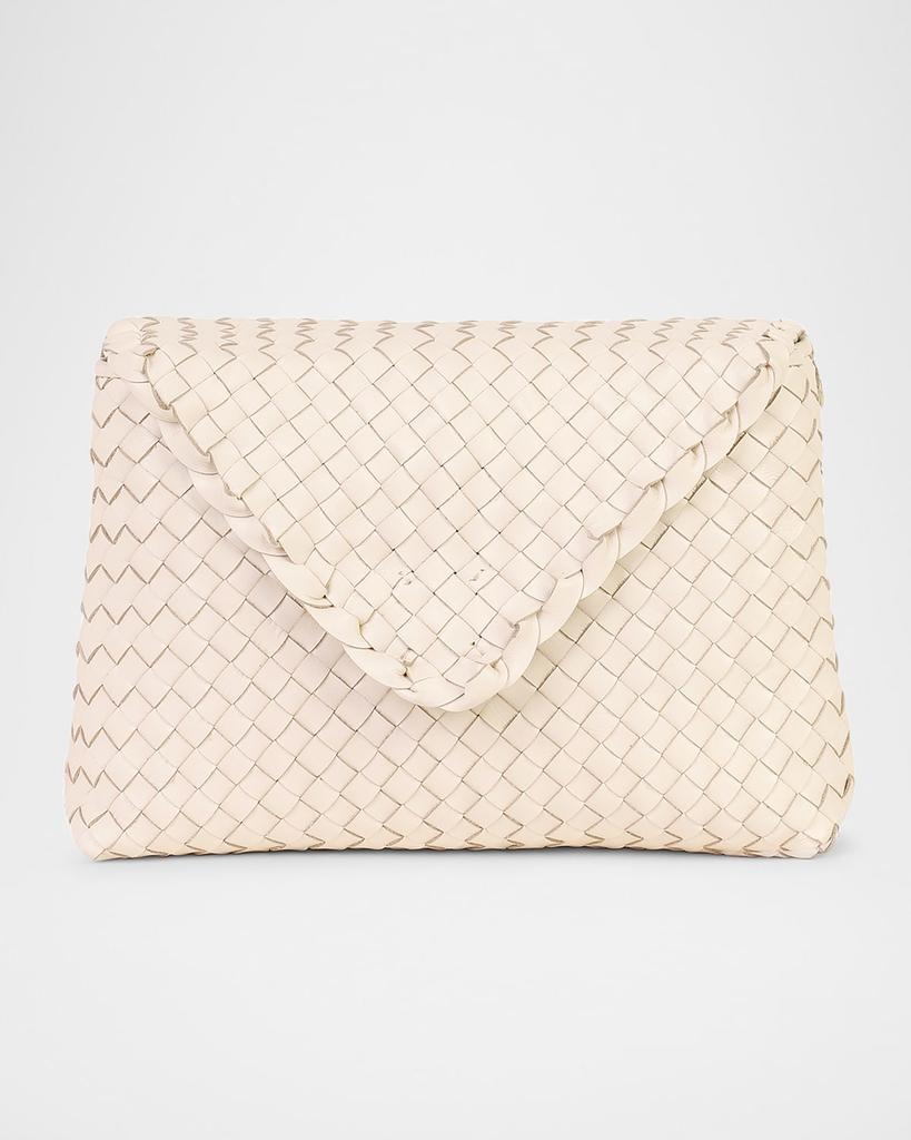 Rafe Jamie Envelope Woven Leather Clutch Bag