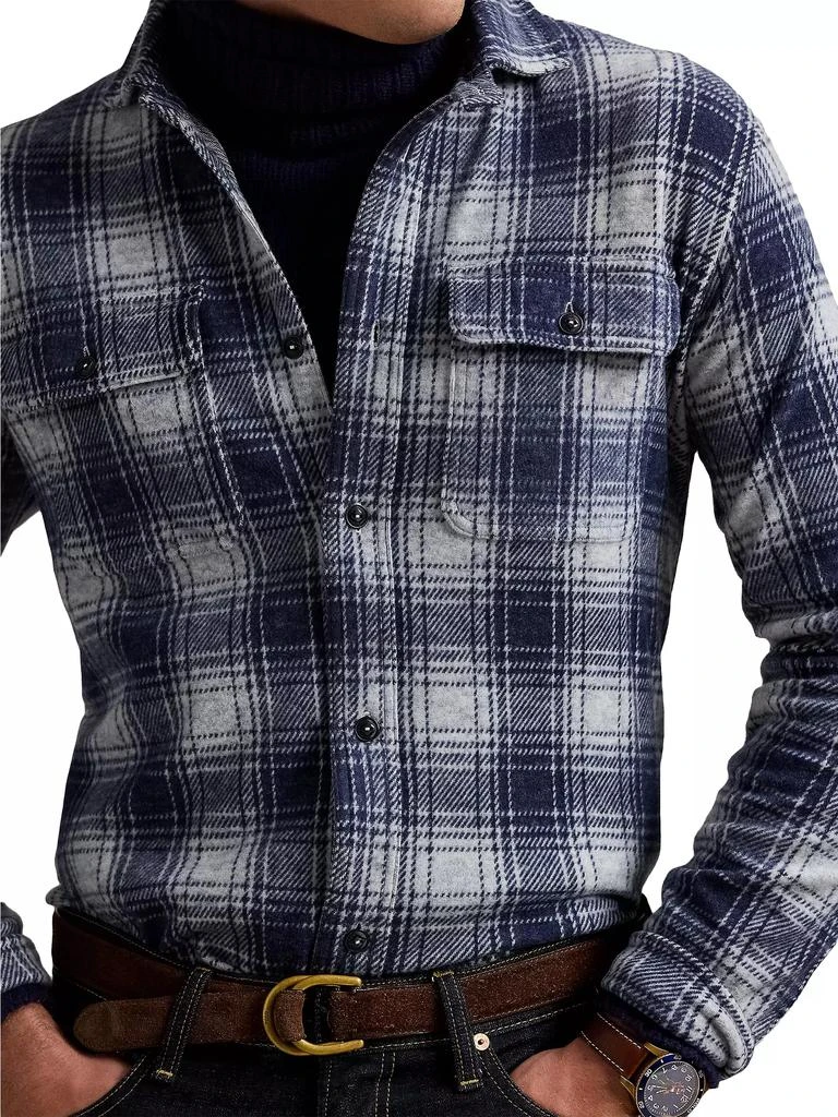 Ralph Lauren Knit Plain Flannel Shirt 4