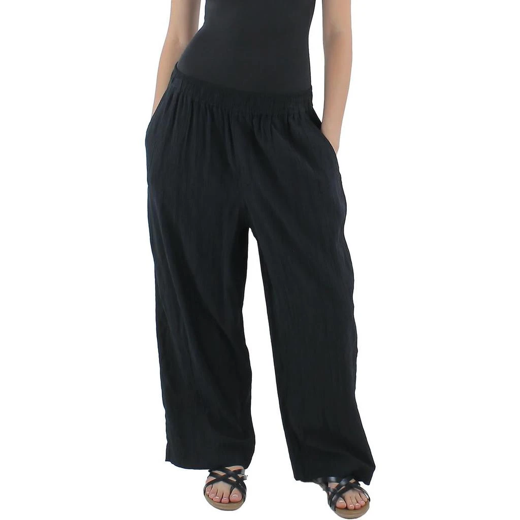 Madewell Womens Crepe Textured Straight Leg Pants 3