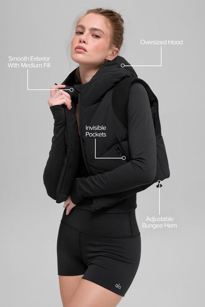 Alo Fast Lane Puffer Vest - Bluestone