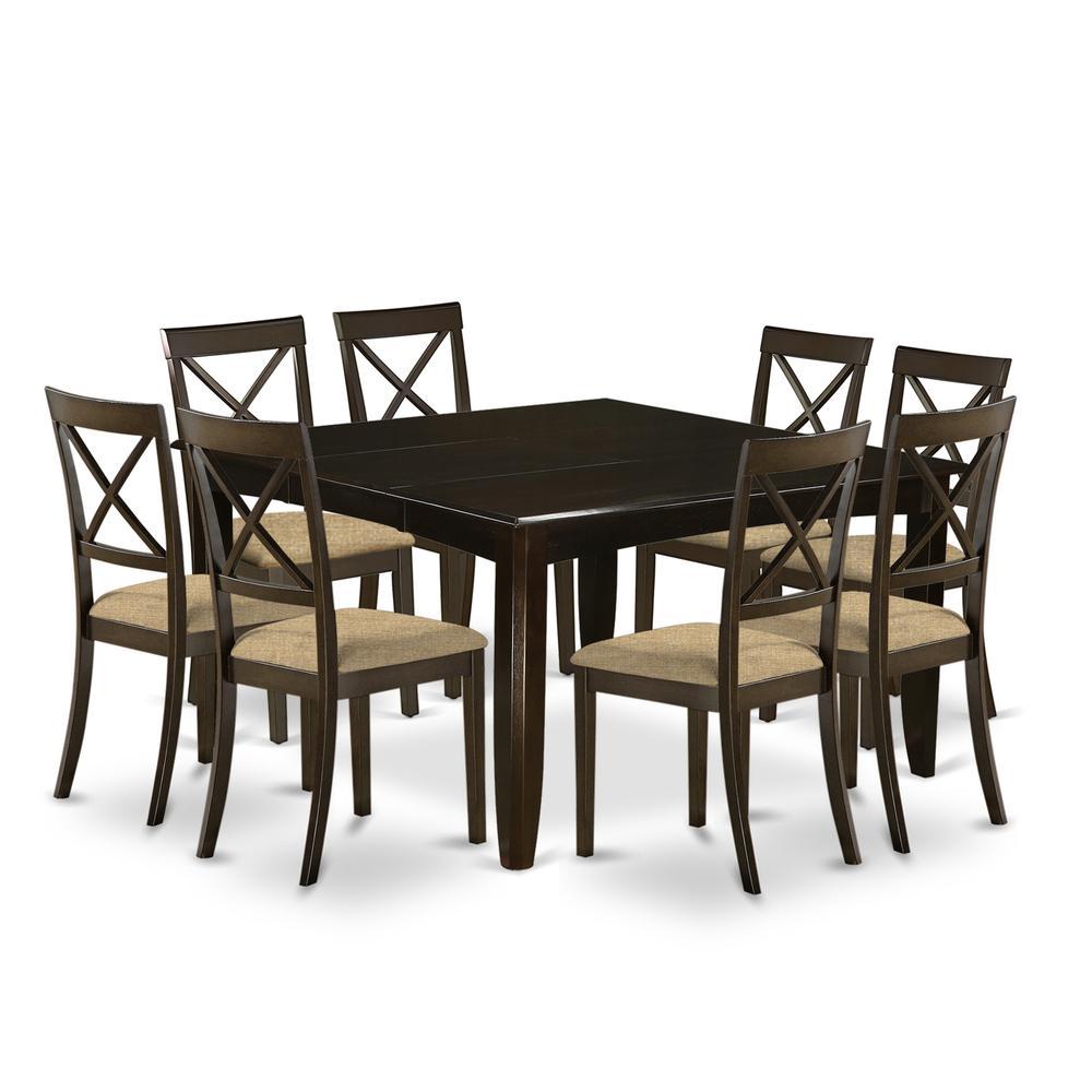 East West Furniture PFBO9-CAP-C 9 Pc Dining Room Set - Thumbnail 2