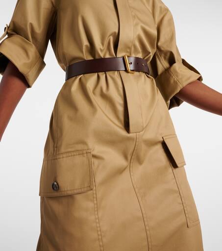 Yves Saint Laurent Cotton twill midi dress 38 - Dresses
