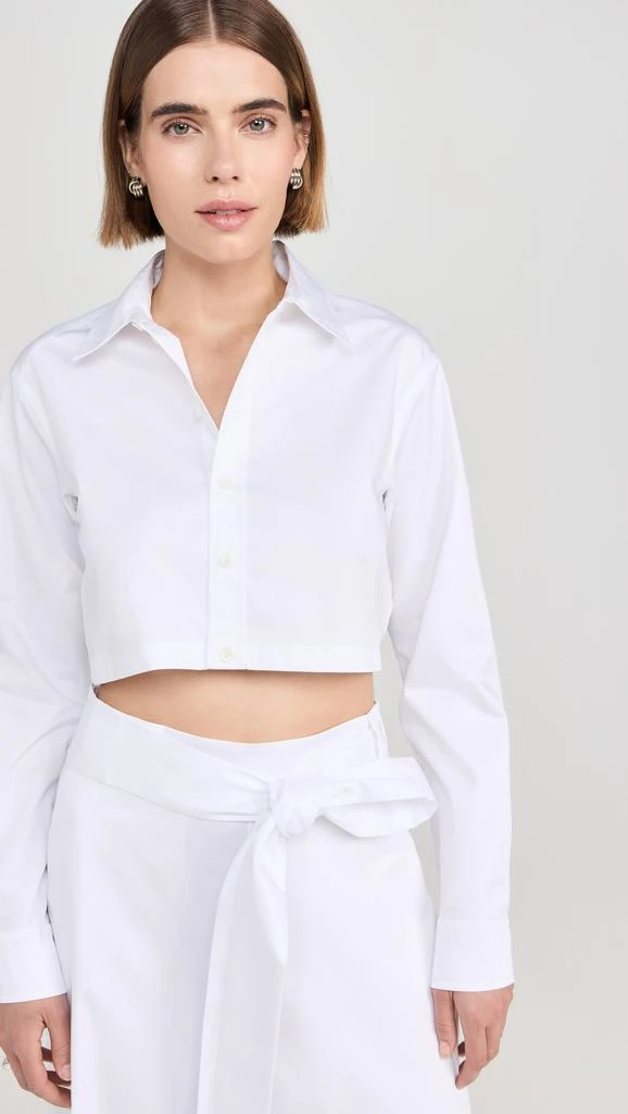 Tibi Eco Poplin Cropped Shirt 6