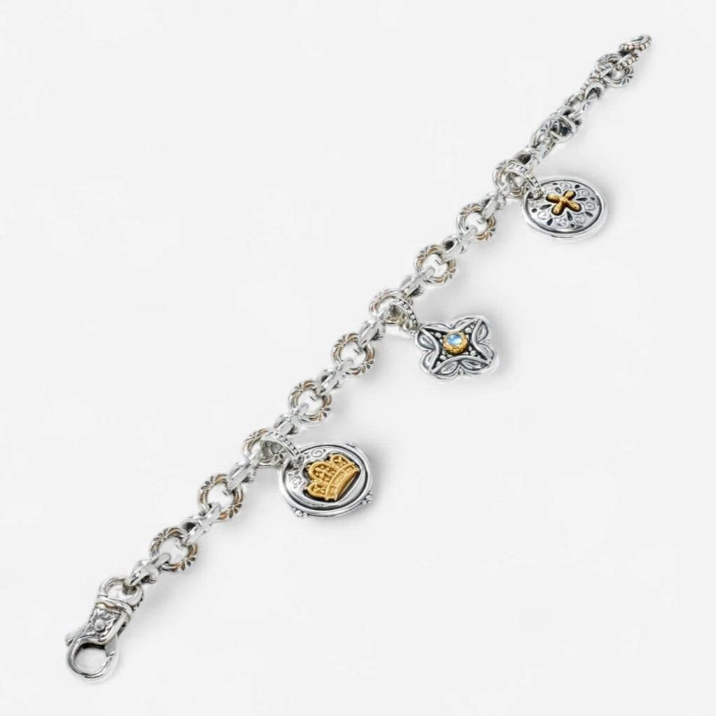 Konstantino Konstantino Sterling Silver Silver 
18K Yellow Gold Spinel Bracelet BKJ698-478-copy 3