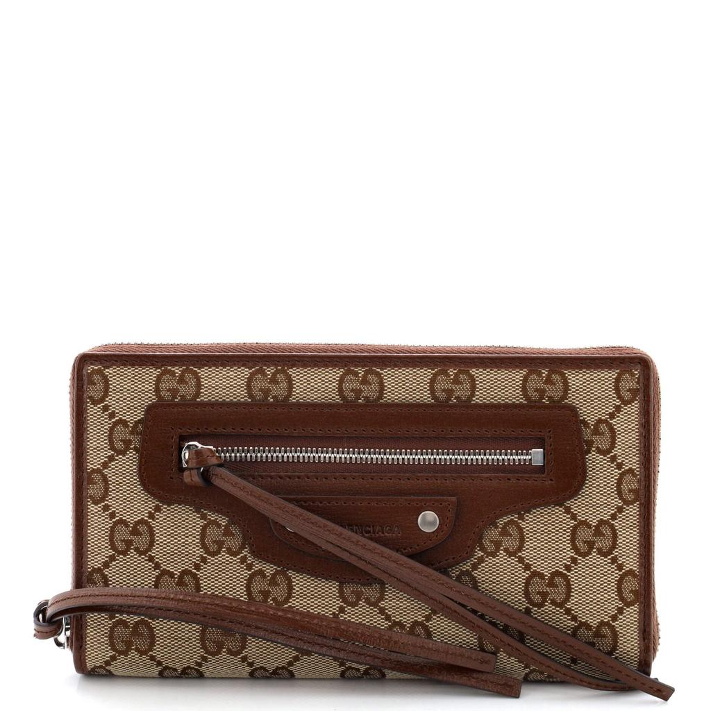 Balenciaga x Gucci The Hacker Project Neo Classic Zip Wallet GG Canvas Long