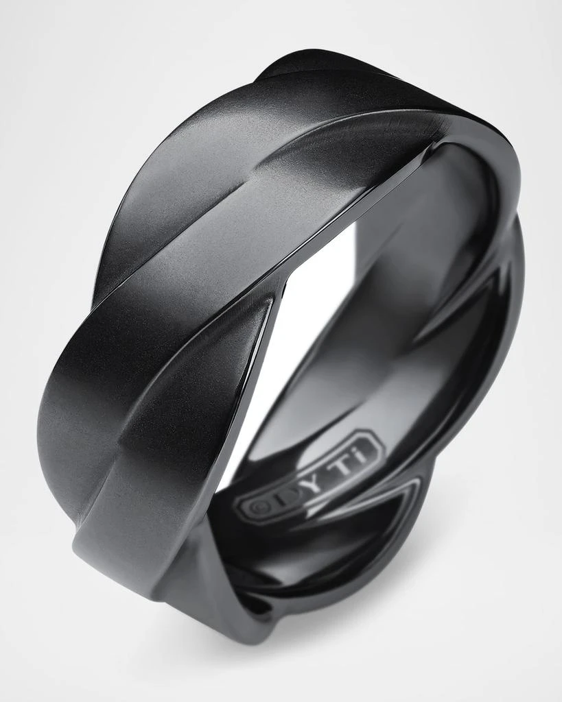 David Yurman Men's DY Helios Band Ring in Black Titanium, 9mm 3