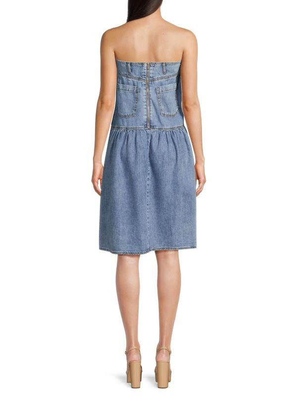 Habitual Denim A Line Midi Skirt 2
