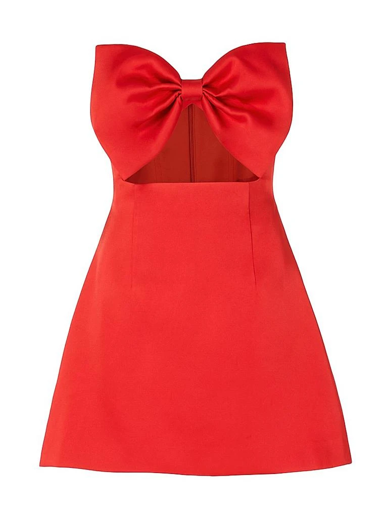SAU LEE Ella Bow-Detailed Taffeta Minidress 1