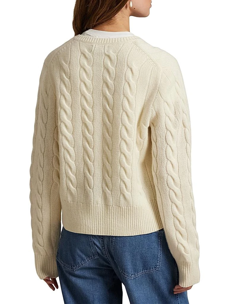 Ralph Lauren Cable-Knit Wool-Cashmere Cardigan 4