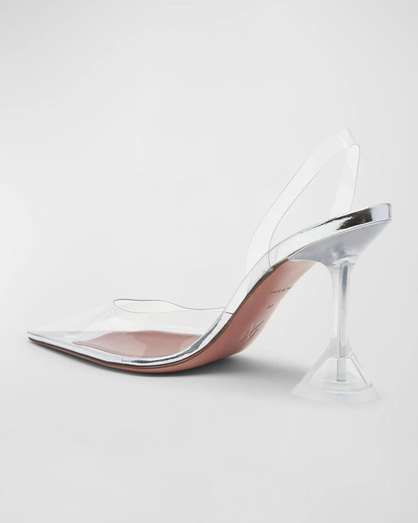 Amina Muaddi Holli Clear Slingback Pumps 5