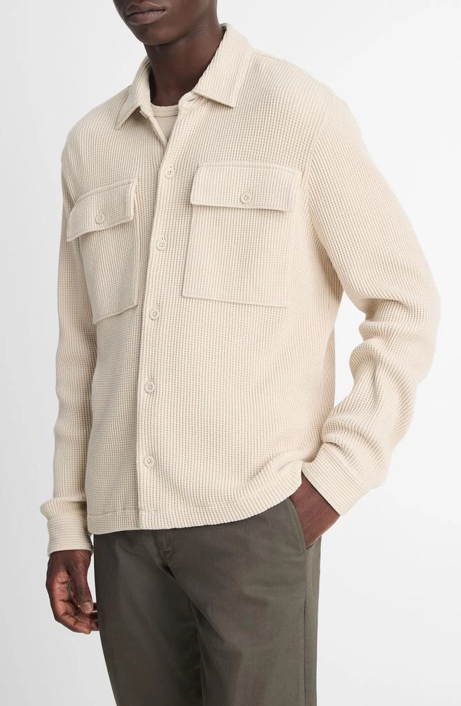 Vince Chunky Waffle Stitch Button-Up Shirt 1