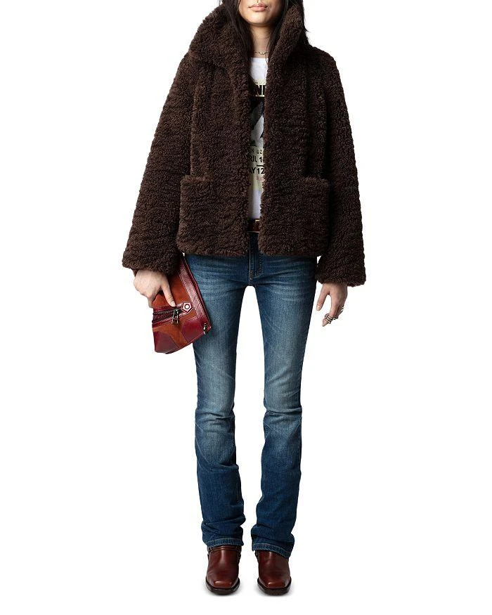 ZADIG & VOLTAIRE Fred Faux Fur Coat 2