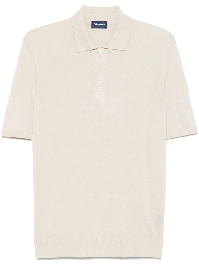 DRUMOHR Drumohr Short Sleeve Polo With Buttons