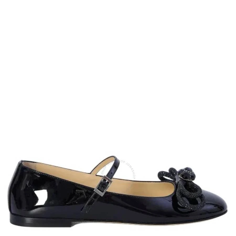 Mach & Mach Patent Bow-Detail Mary Jane Flats 1