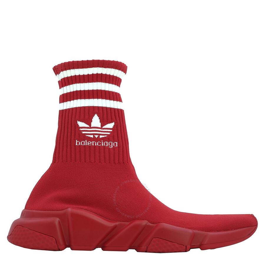 BALENCIAGA ニット Balenciaga X Adidas Red Logo Stretch-Knit Speed Trainers