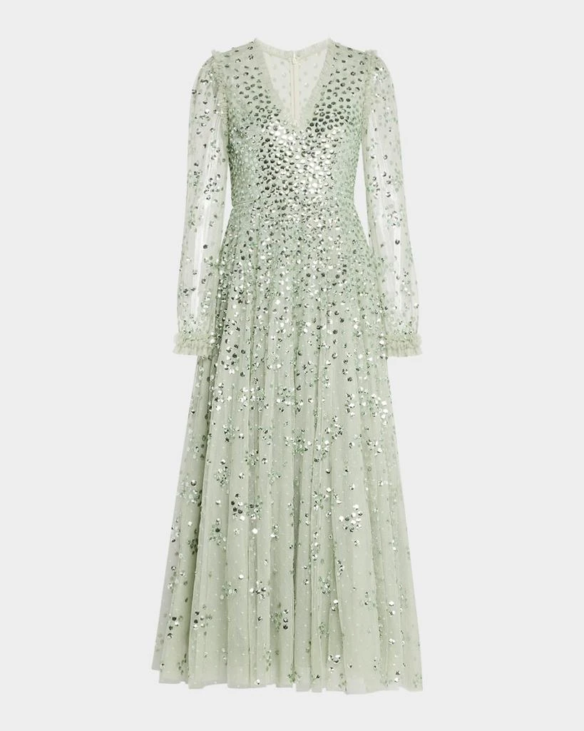 Needle & Thread Leila Sequin Dot Tulle Ankle Gown 1