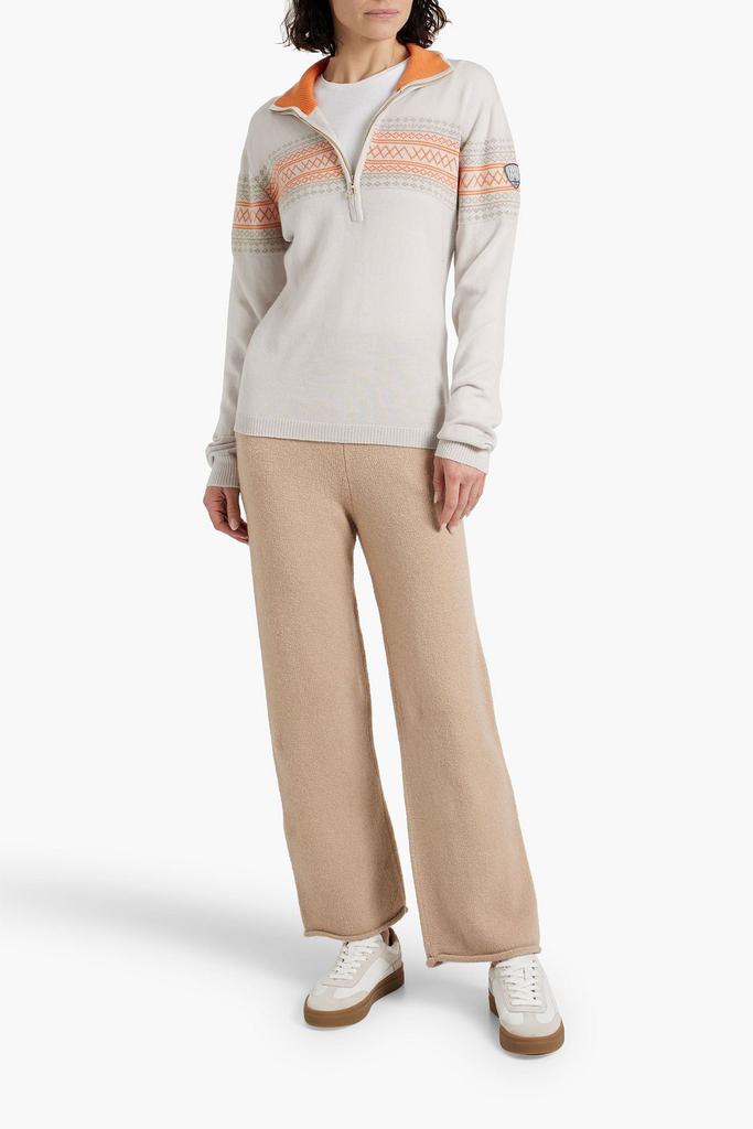 WE NORWEGIANS Fair Isle merino wool half-zip sweater