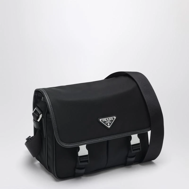Prada Black shoulder bag in Re-Nylon and Saffiano leather 3