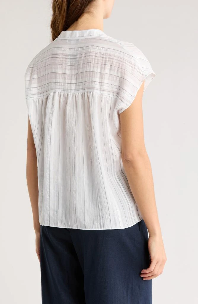 Vince Split Neck Dolman Sleeve Top 2