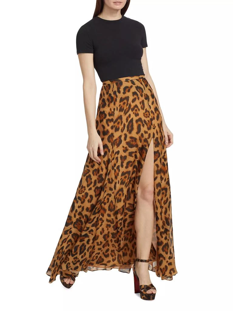 L'Agence Luca Silk Maxi Skirt 2