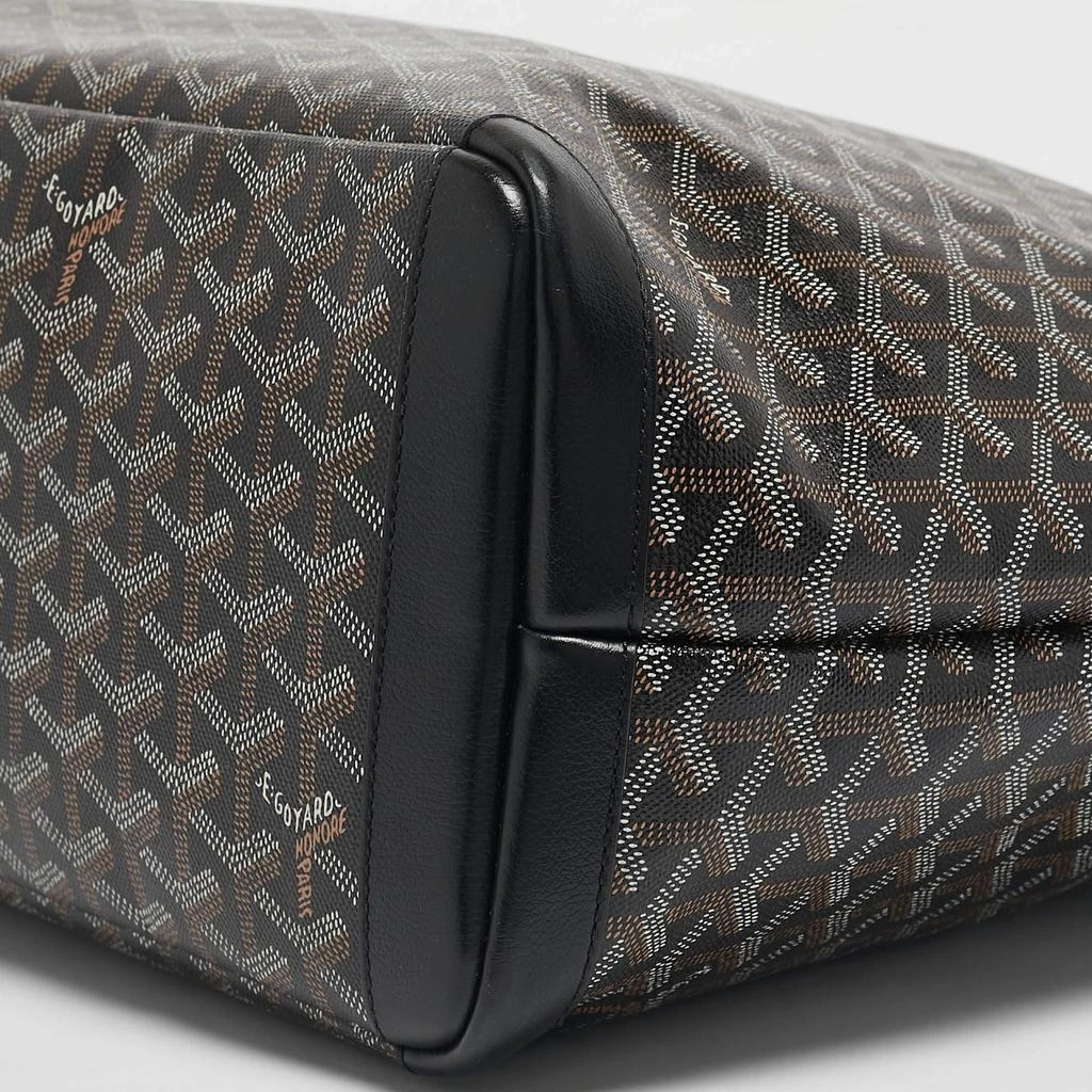 Goyard Goyard Black Goyardine Coated Canvas and Leather Artois MM Tote 11