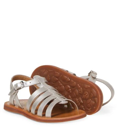 Pom d
Api Plagette Strap metallic leather sandals 6