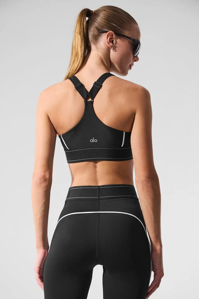 Alo Airlift Suit Up Bra - Black/White 4