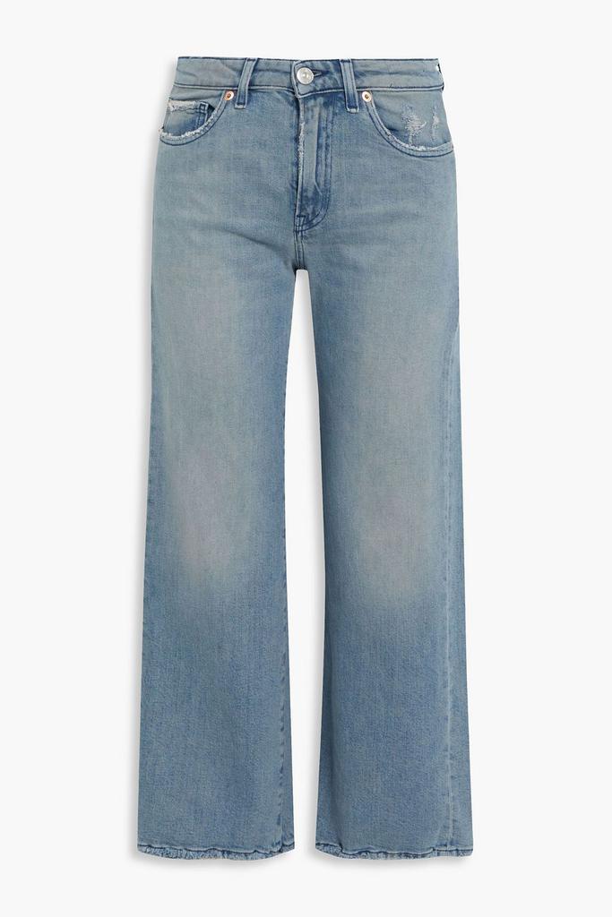 3 X 1 Sabina cropped distressed mid-rise straight-leg jeans