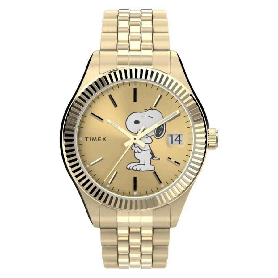 Timex Peanuts x Waterbury Legacy Quartz Gold Dial Ladies Watch TW2V47300