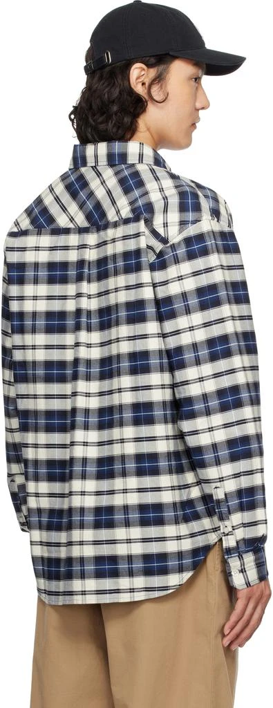 Carhartt WIP Navy & White Tarbell Check Shirt 3