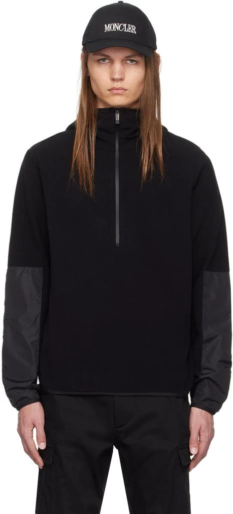 Moncler Black Half-Zip Hoodie 1