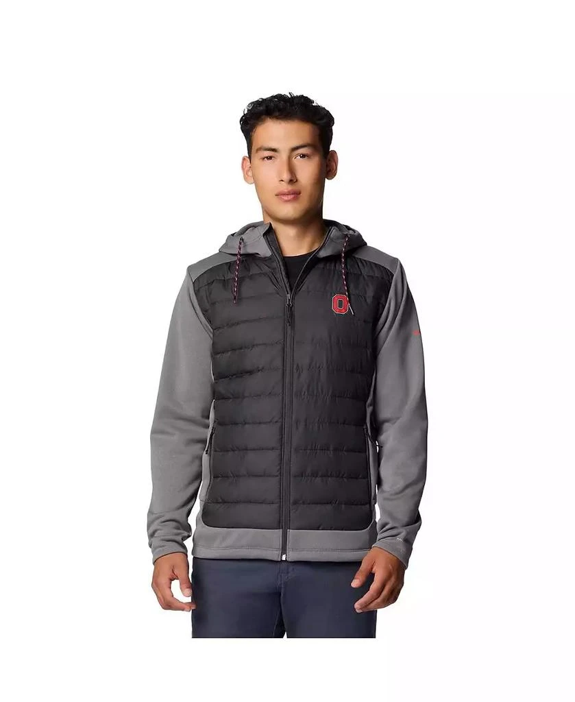 Columbia Men's Charcoal/Gray Ohio State Buckeyes Out-Shield Hybrid Full-Zip Hoodie Jacket 1