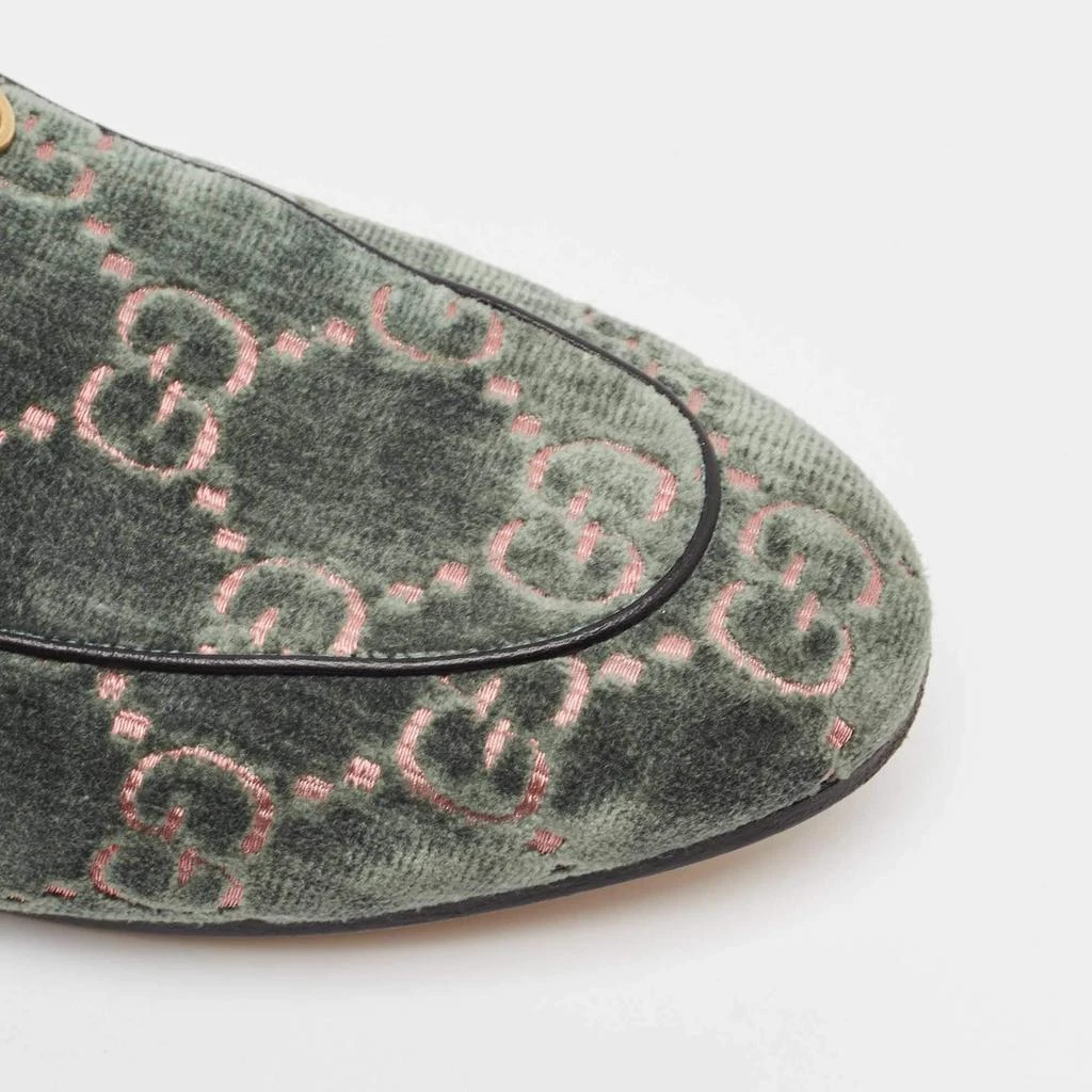 Gucci Gucci Green/Beige Fur and Velvet Princetown Mules Size 42 8