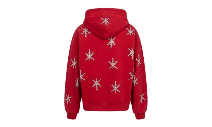Unknown UK Unknown UK Red Dagger Rhinestone Hoodie 4