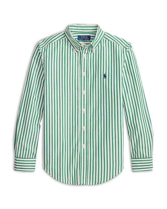 Ralph Lauren Boys' Striped Cotton Poplin Shirt - Big Kid, Little Kid