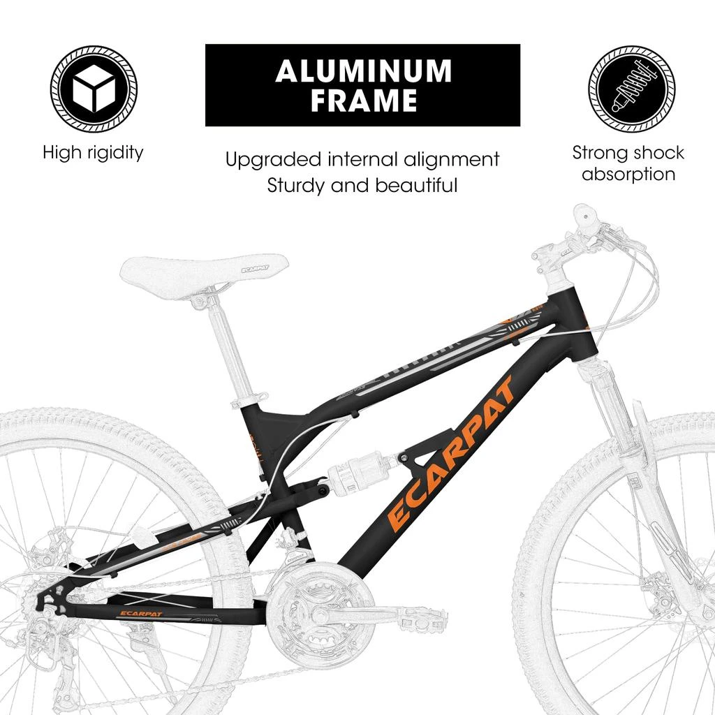 Streamdale Furniture Streamdale A26207 26 Inch Aluminum Frame Shock Fork Plus Shock Absorber 21-speed Unisex Mountain Bike 5