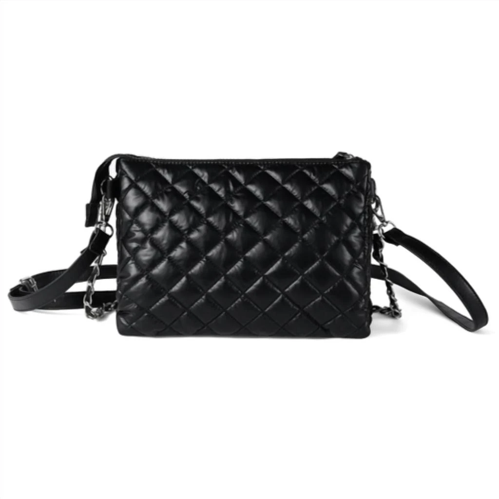 SELINI NEW YORK Selini New York - Women's Nylon Puffer Quilt Crossbody Bag Chain Strap 2