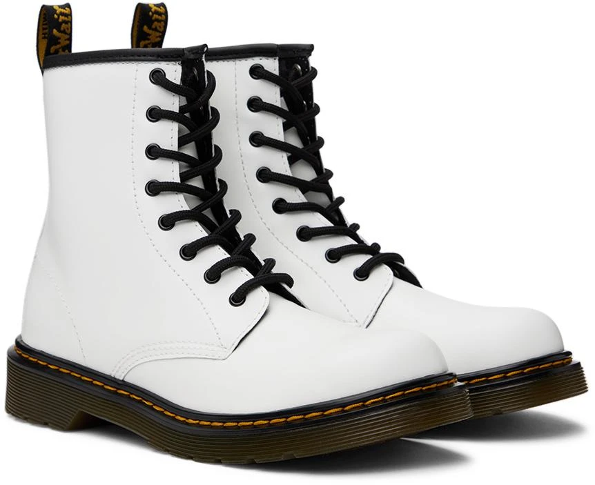Dr. Martens Kids White 1460 Big Kids Boots 4