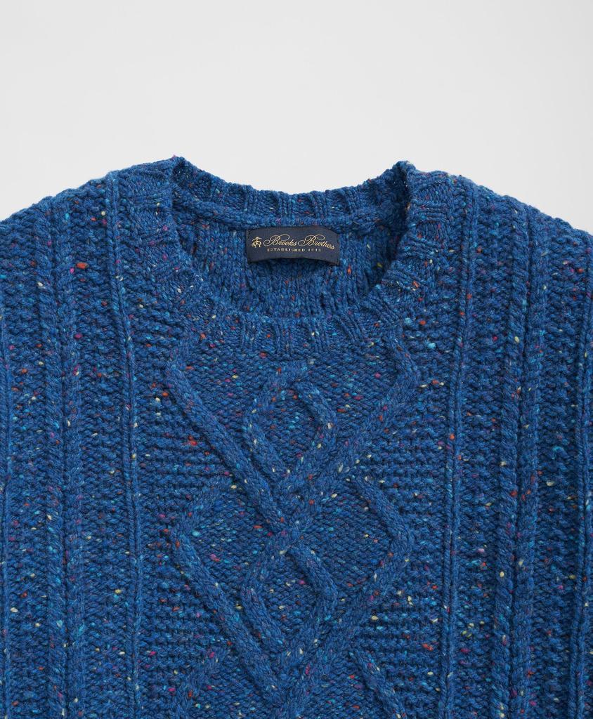 Brooks Brothers Aran Knit Sweater in Donegal Merino Wool