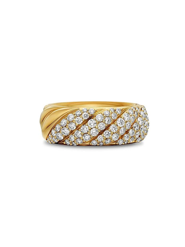 David Yurman Sculpted Cable Band Ring in 18K Yellow Gold 1