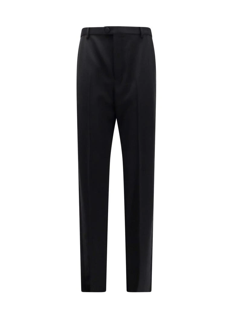 Saint Laurent Wool smoking trouser with satin profiles 1