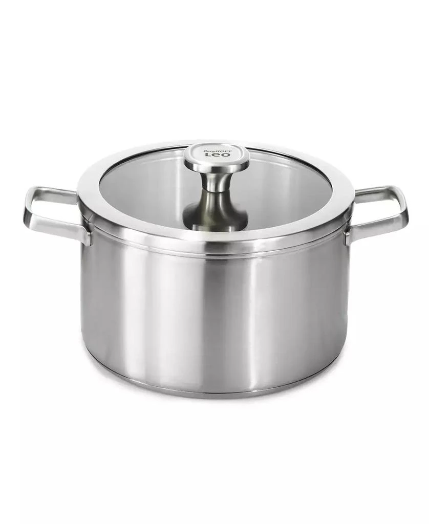 BergHOFF Graphite Recycled 18/10 Stainless Steel Stockpot 10", 6.3qt. With Glass Lid