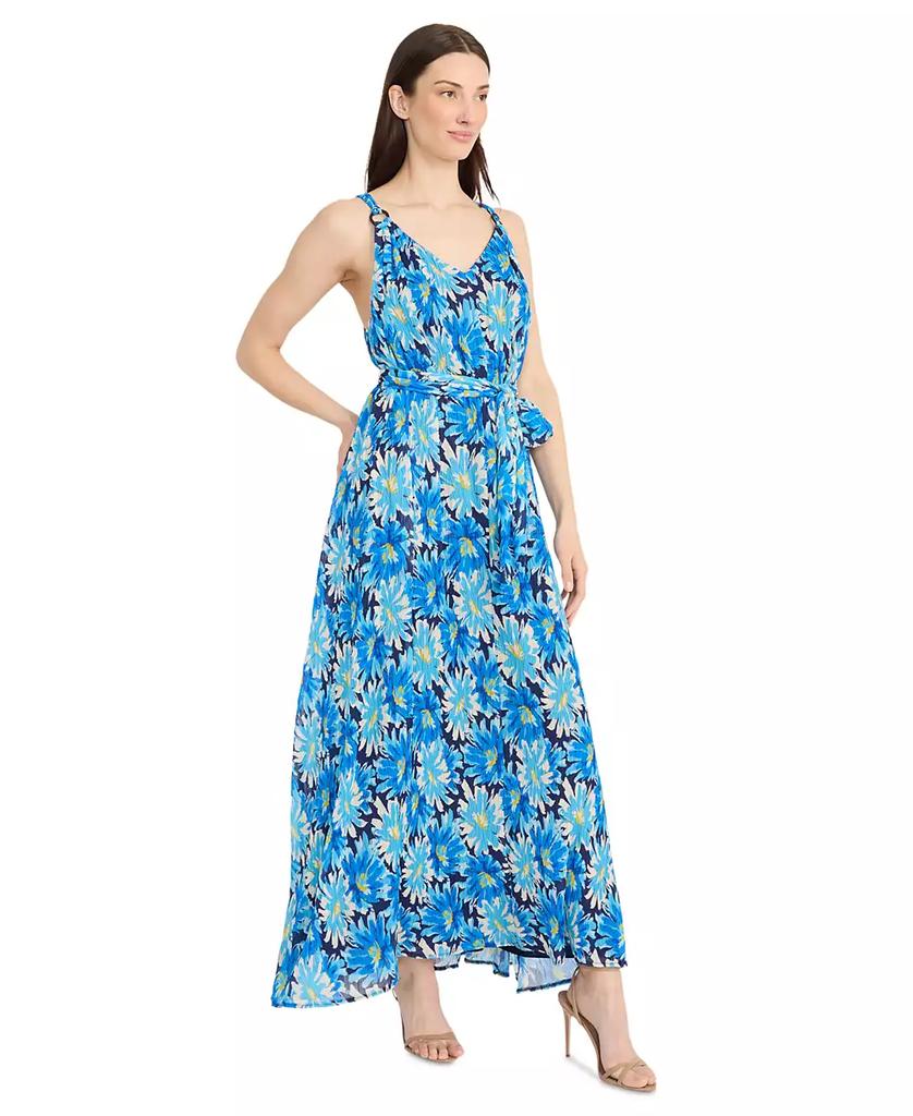 Maggy London Women's Printed Crinkle Chiffon Maxi Dress